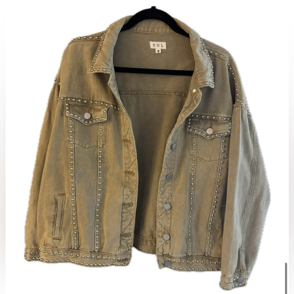 POL Sage Button-Up Jacket Silver Studs – Size Small – EUC - Picture 2 of 9